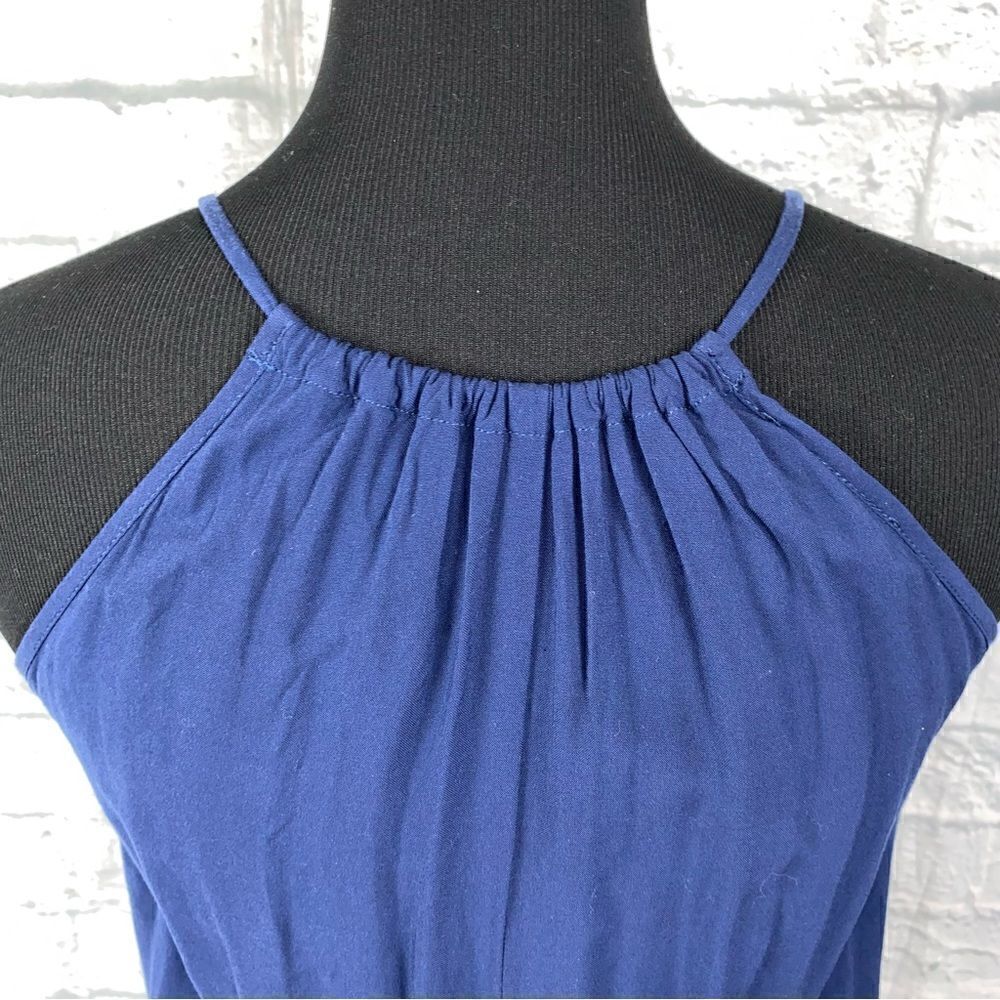 By & By spaghetti strap tank blouse navy blue sz S - Picture 6 of 10